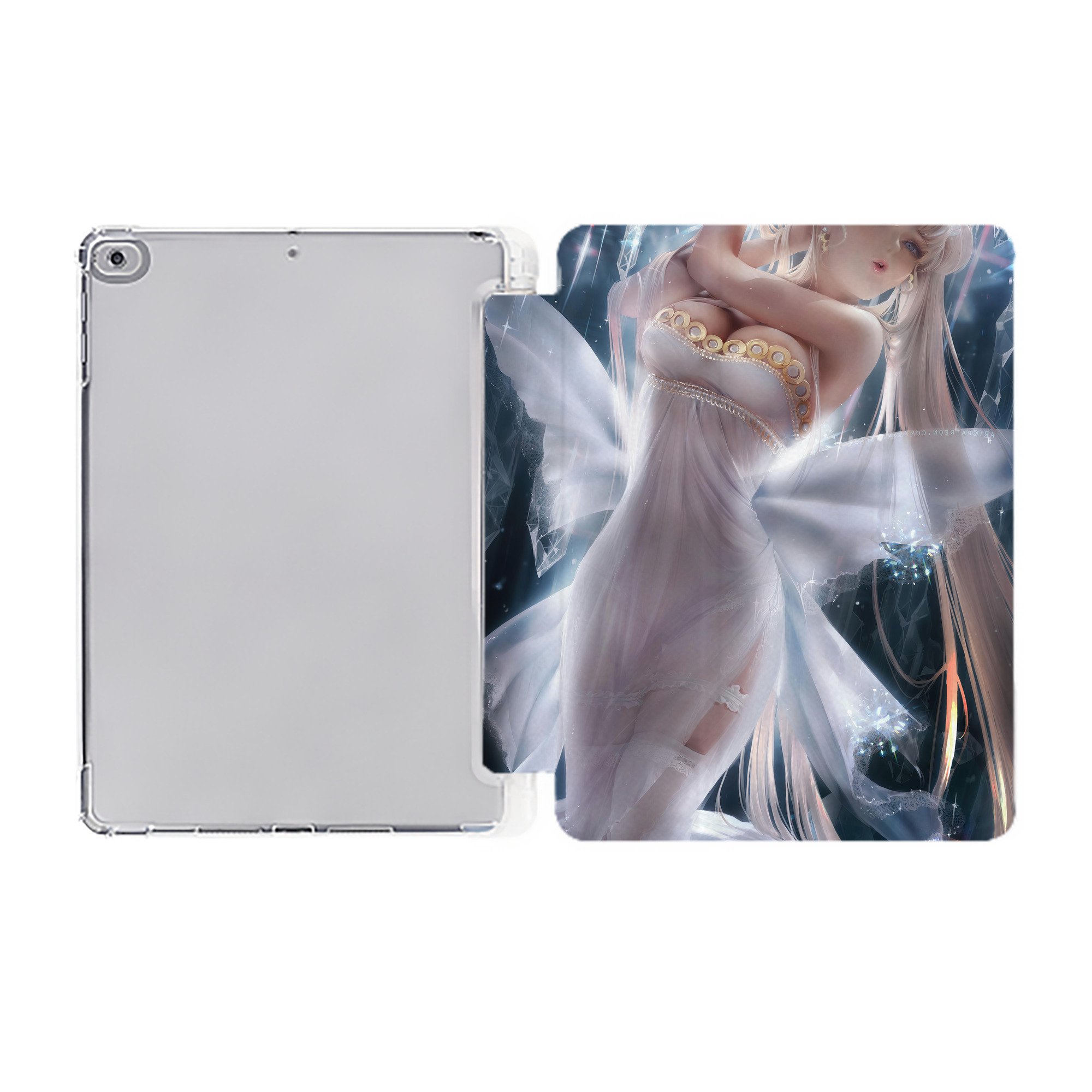 （画像用） 美少女戦士セーラームーン Sailor Moon IPad ケース ペン収納付き 三つ折りスタンド PUレザー×シリコン 対応機種9.5/10.5/10.9インチ